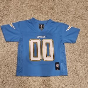 NFL Blue Chargers Jersey with Lightning Bolt Design